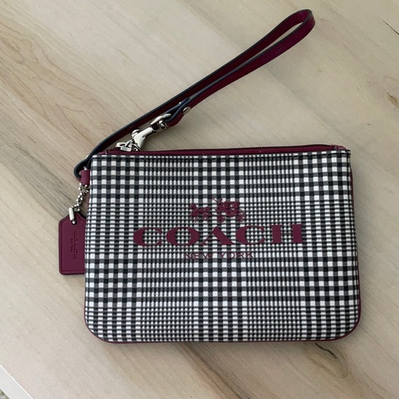 Coach Checkered Wristlet - Picture 1 of 6